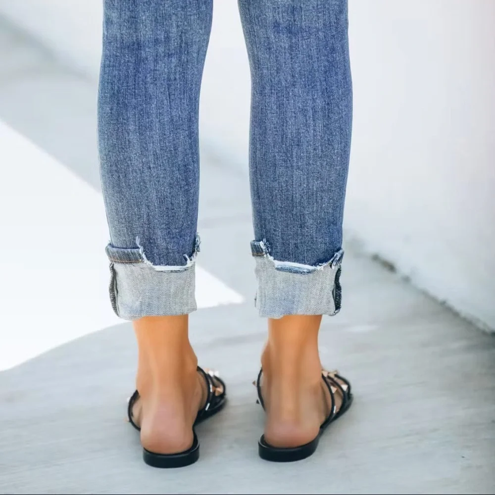 *BLACK FRIDAY SALE* What A Stud Black Studded Sandals - Picture 4 of 6